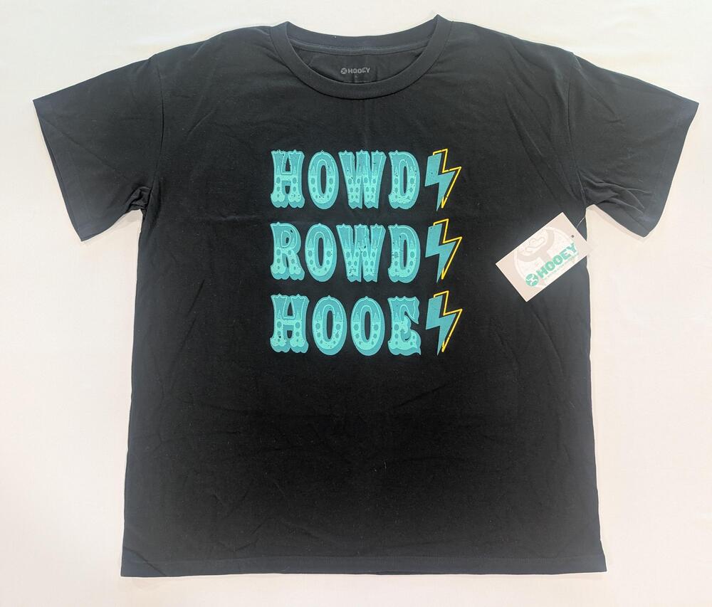 Hooey Shirt Womens XL Black Howdy Rowdy Hooey Western Lightning Graphic Tee